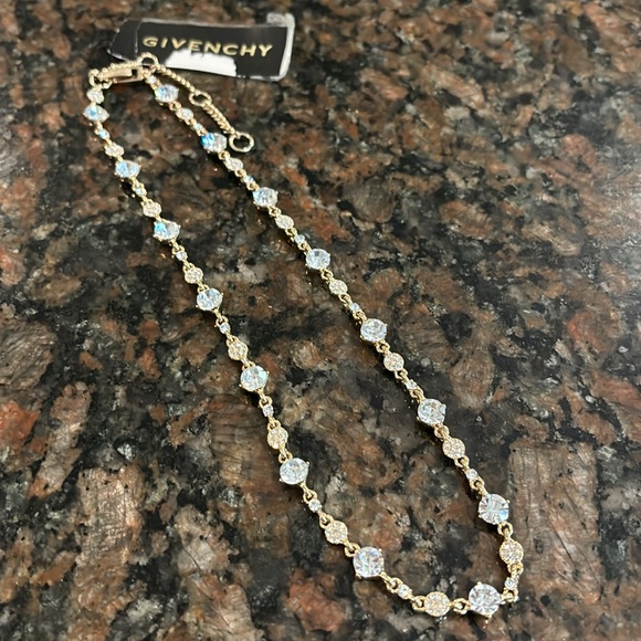 NWT Givenchy Gold Tone Crystal Collar Necklace - Picture 5 of 6